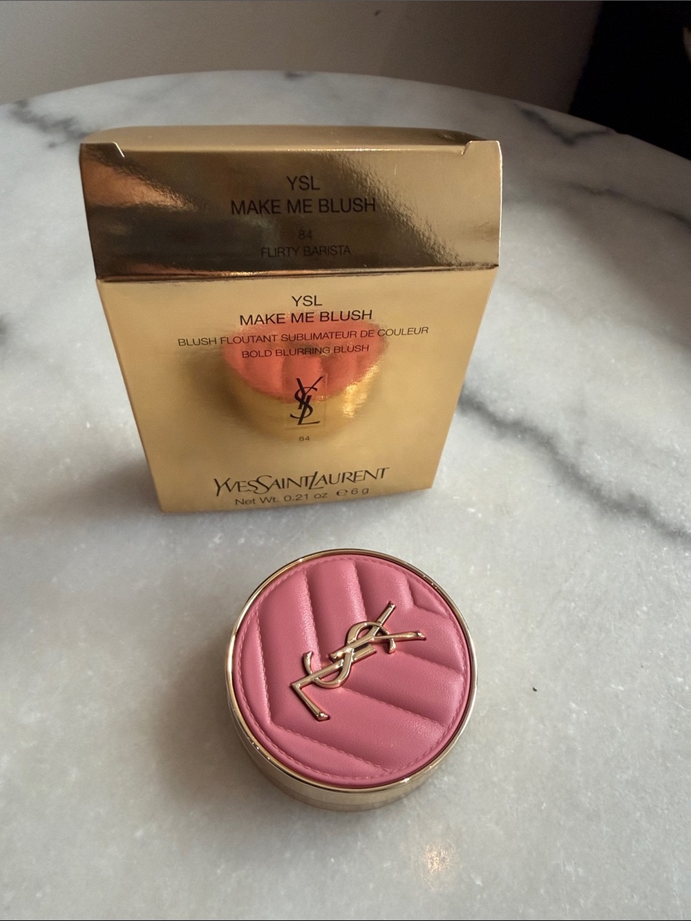 Yves Saint Laurent YSL beauty Make Me Blush Soft Pink 84 Flirty Barista *